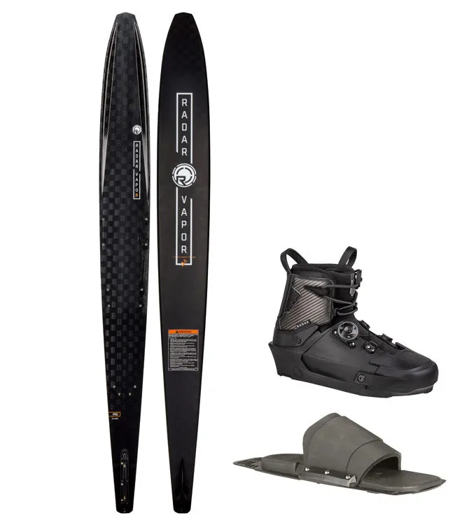 Radar Vapor Pro Build Slalom Ski with Vapor Boot & RTP (2023) - Black