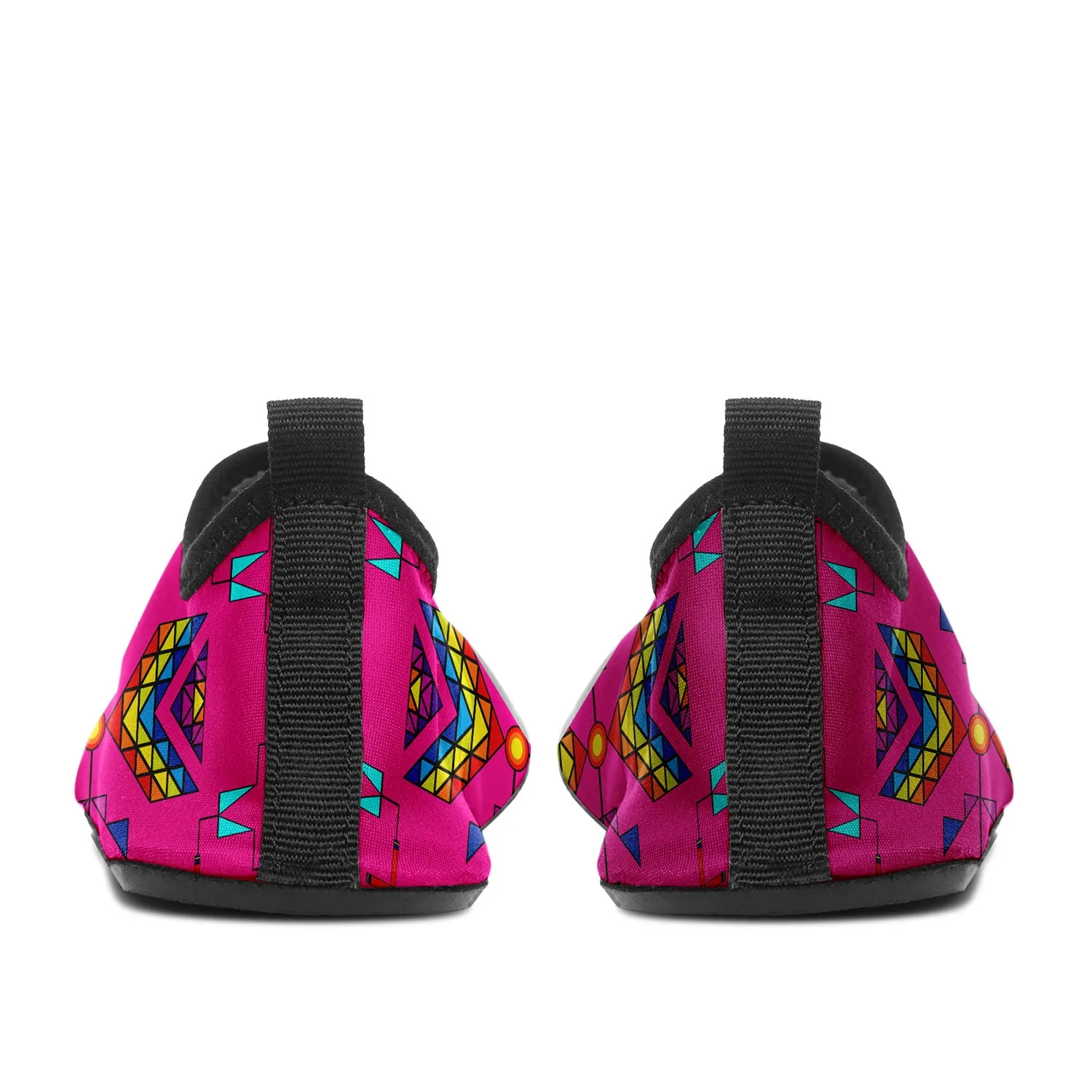 Rainy Chief Rainbow Hot Pink Kid's Sockamoccs Slip On Shoes