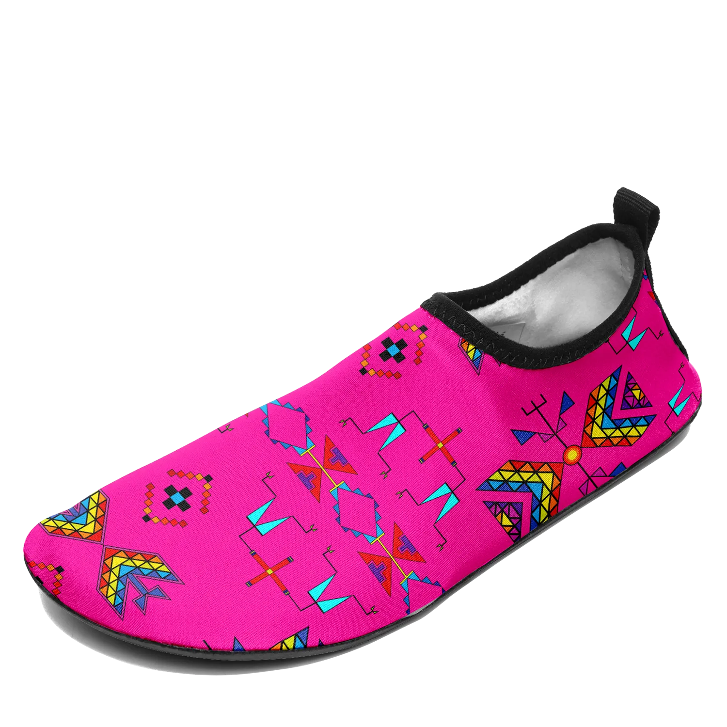 Rainy Chief Rainbow Hot Pink Kid's Sockamoccs Slip On Shoes