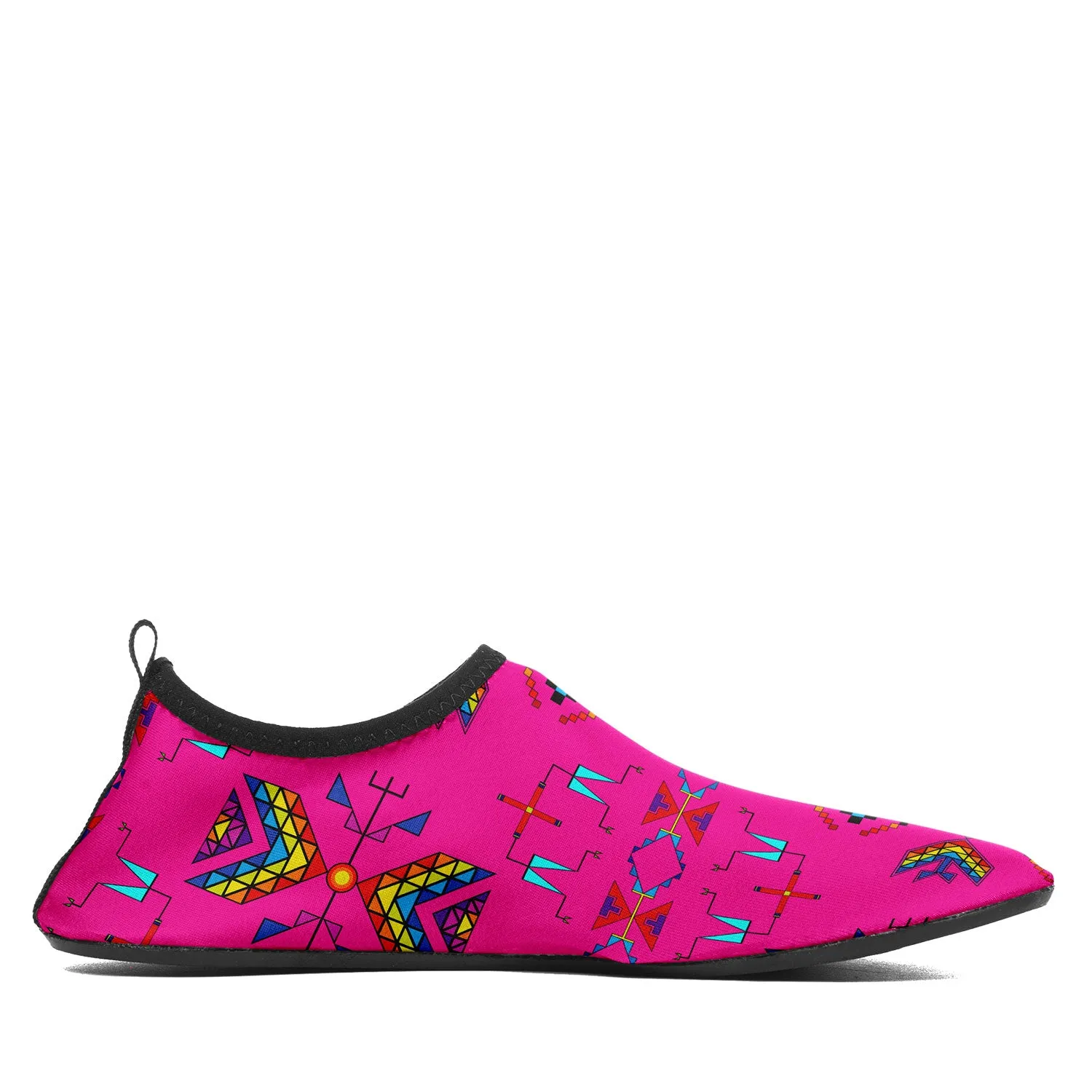 Rainy Chief Rainbow Hot Pink Kid's Sockamoccs Slip On Shoes