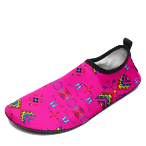 Rainy Chief Rainbow Hot Pink Kid's Sockamoccs Slip On Shoes