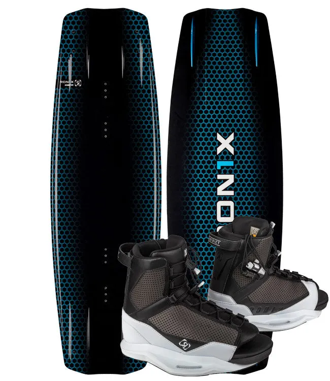 Ronix One Blackout Wakeboard Package with District Boots (2023)