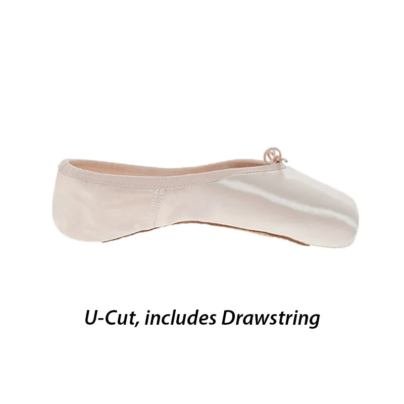 Russian Pointe Rubin U-Cut Drawstring Pointe Shoes - Flexible Medium Shank