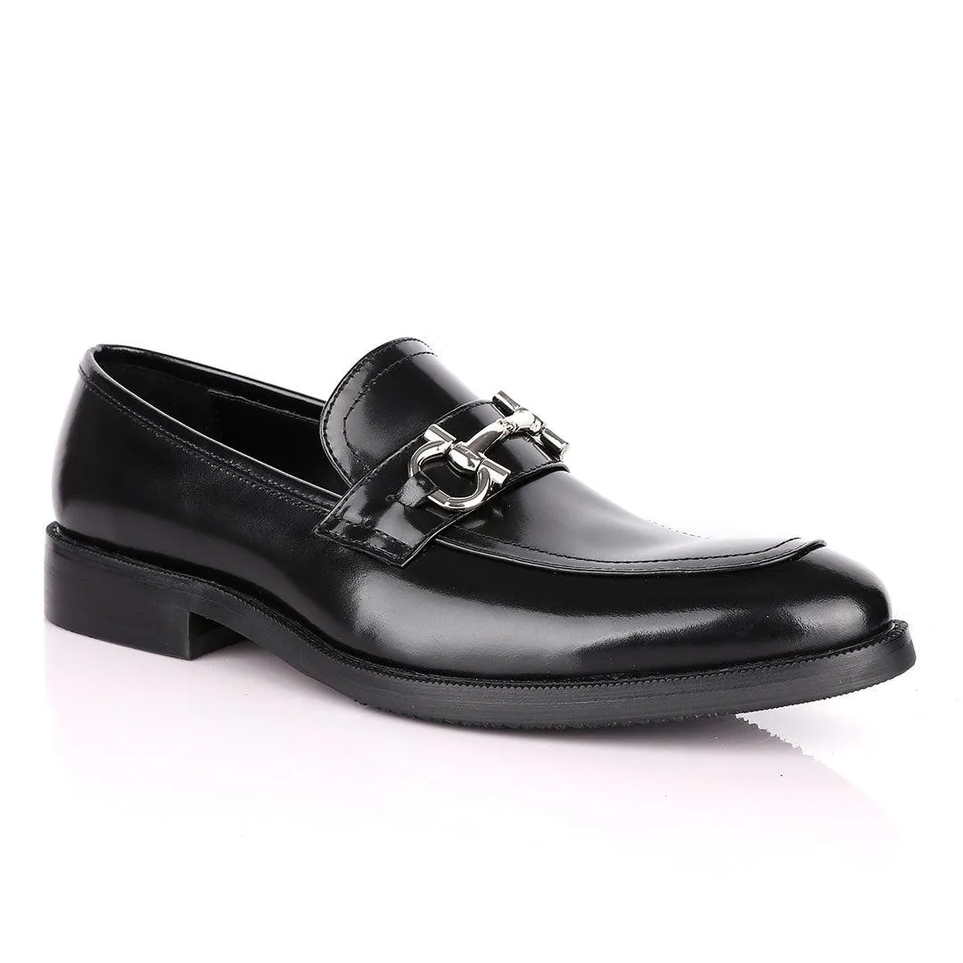 Salvatore Ferragamo Glossy Leather Loafers