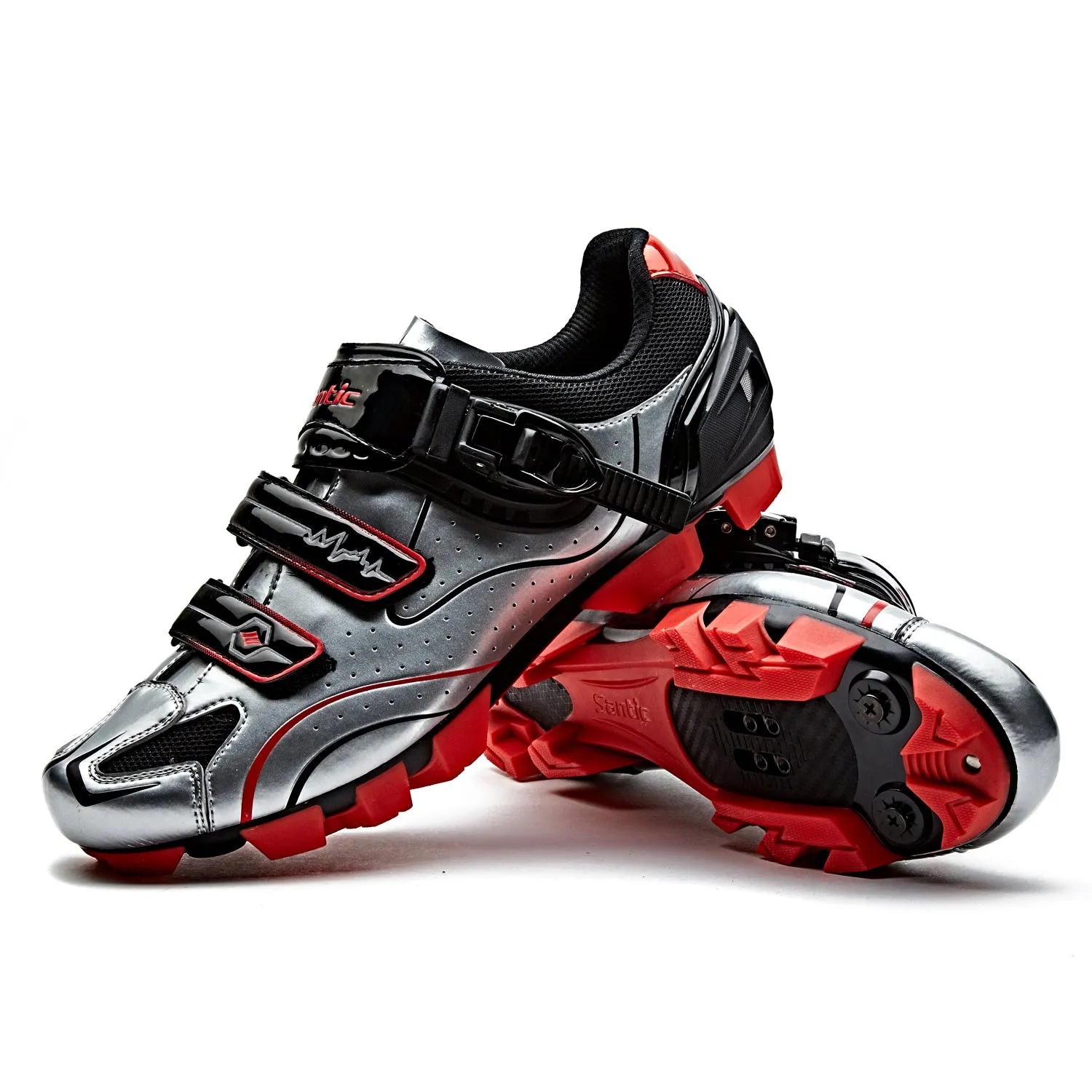 Santic Knight Ⅱ Silver Black Men MTB Cycling Shoes