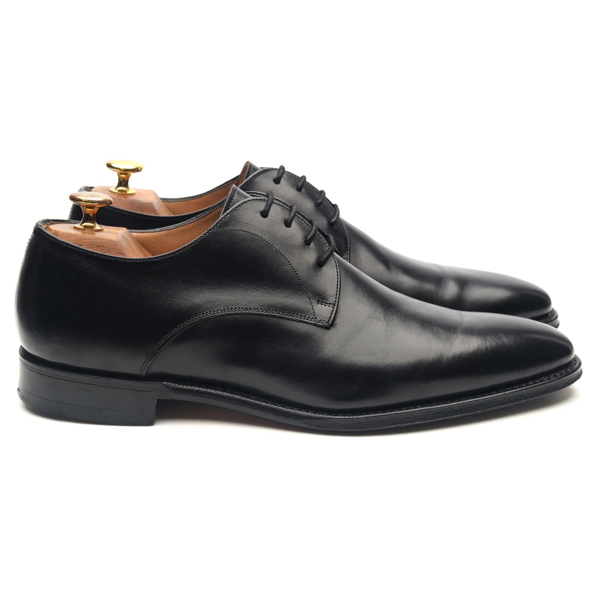 'Sawley' Black Leather Derby UK 7.5 F