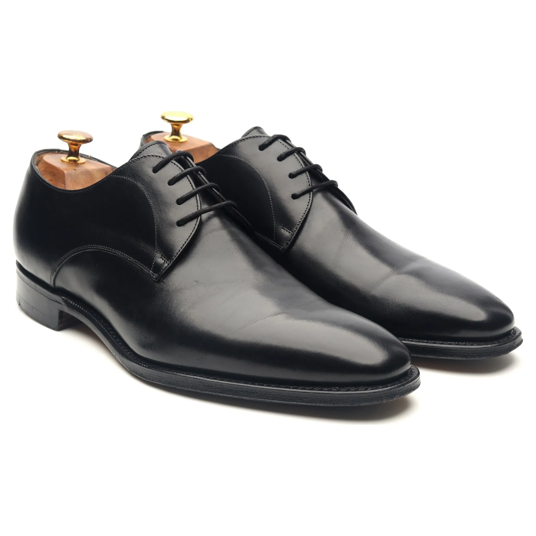 'Sawley' Black Leather Derby UK 7.5 F