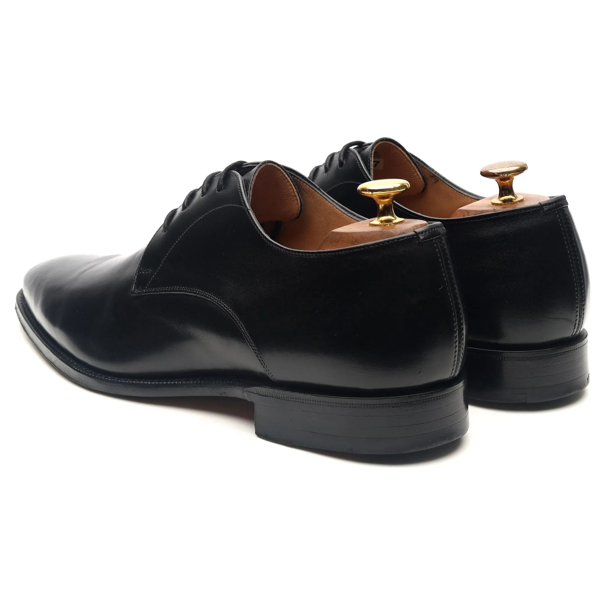 'Sawley' Black Leather Derby UK 7.5 F