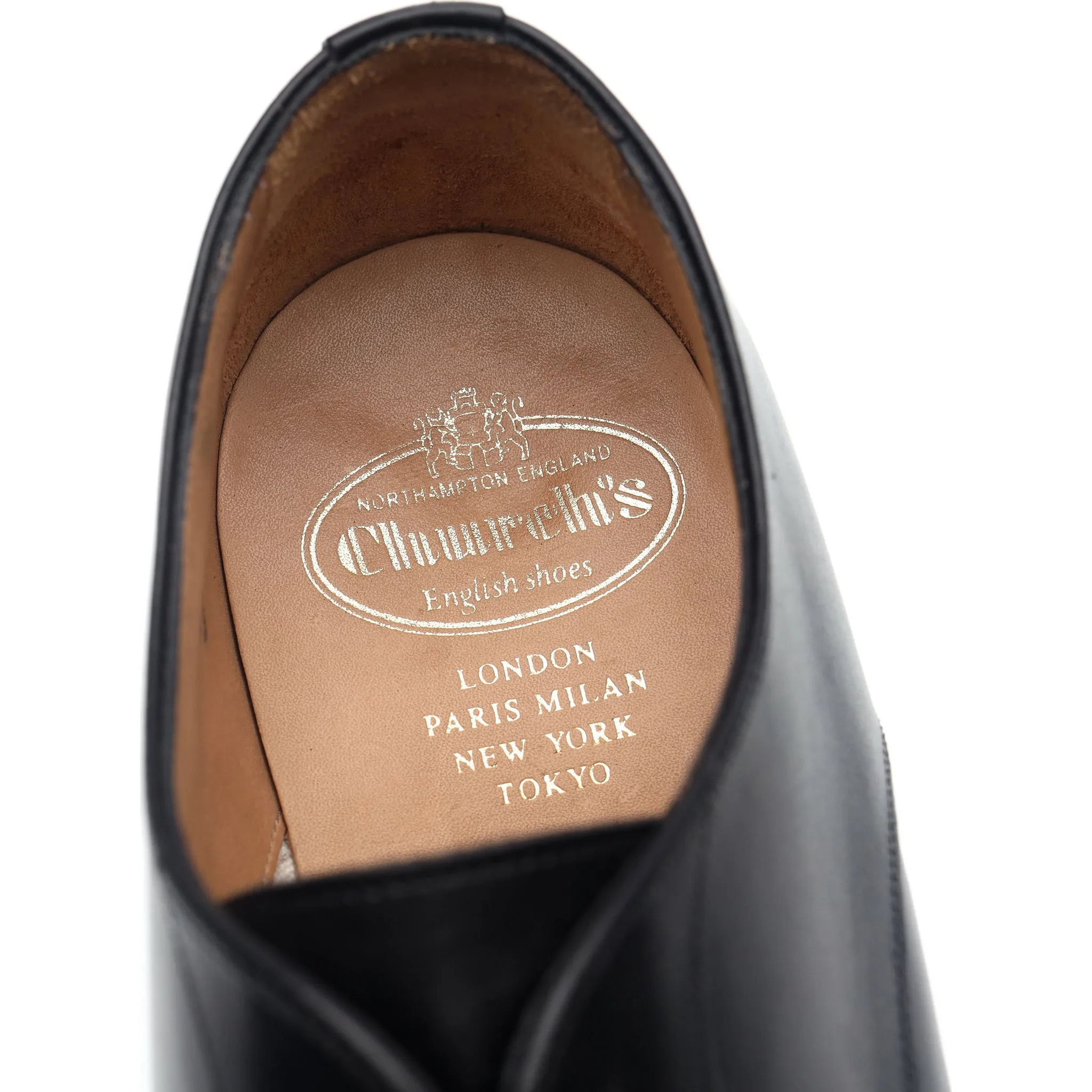 'Sawley' Black Leather Derby UK 7.5 F