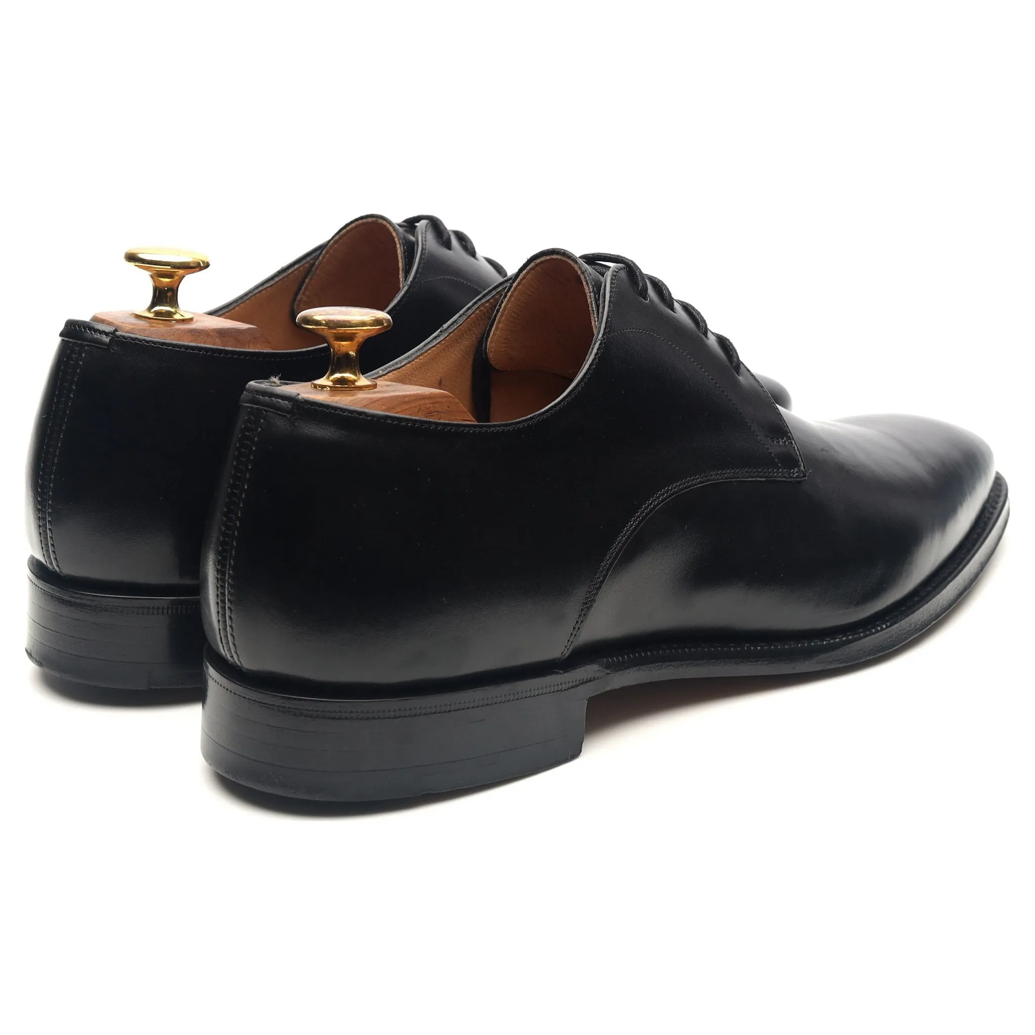 'Sawley' Black Leather Derby UK 7.5 F