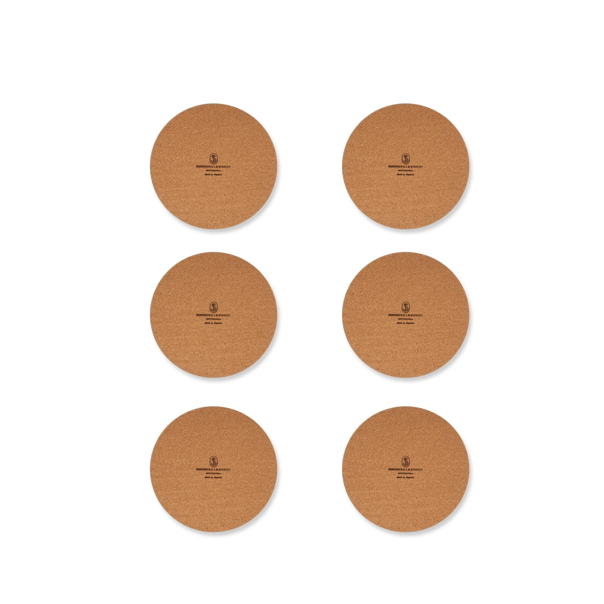 Set of 6 Shoe Check & Crystal Round Cork-Backed Placemats in Avocado Green