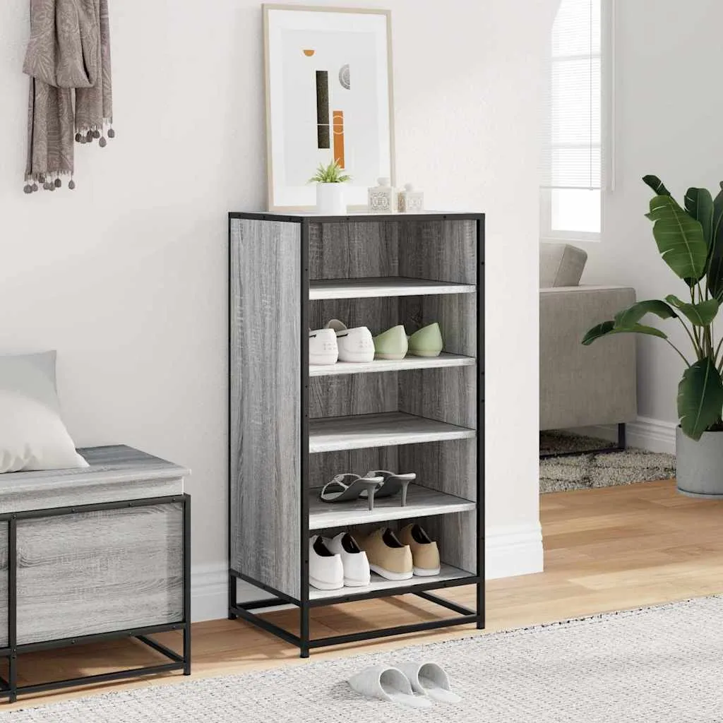 Shoe Rack Grey Sonoma 48x38x97.5 cm Engineered Wood