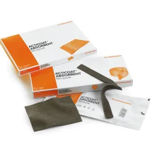 Smith & Nephew 20201 Acticoat Antimicrobial Barrier Burn Dressing With Nanocrystalline Silver, Low Adherent, Rayon/Polyester Core, Advanced Silver Technology 10cm x 20cm