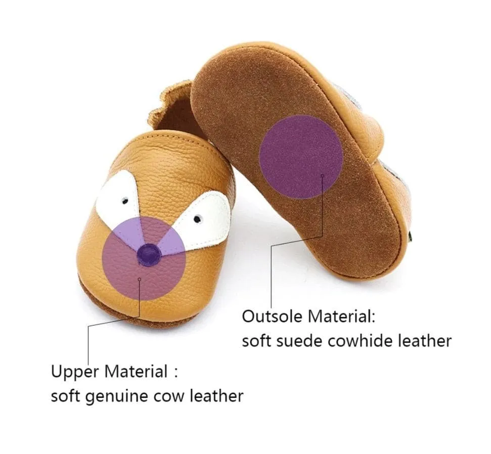 Soft Leather Baby Shoes and Mouse Baby booties