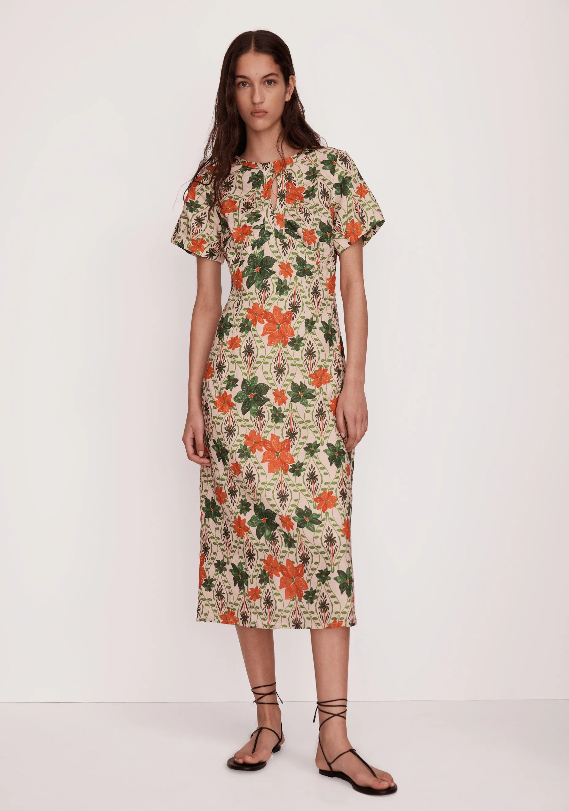 Solaria S/S Midi Dress_Print