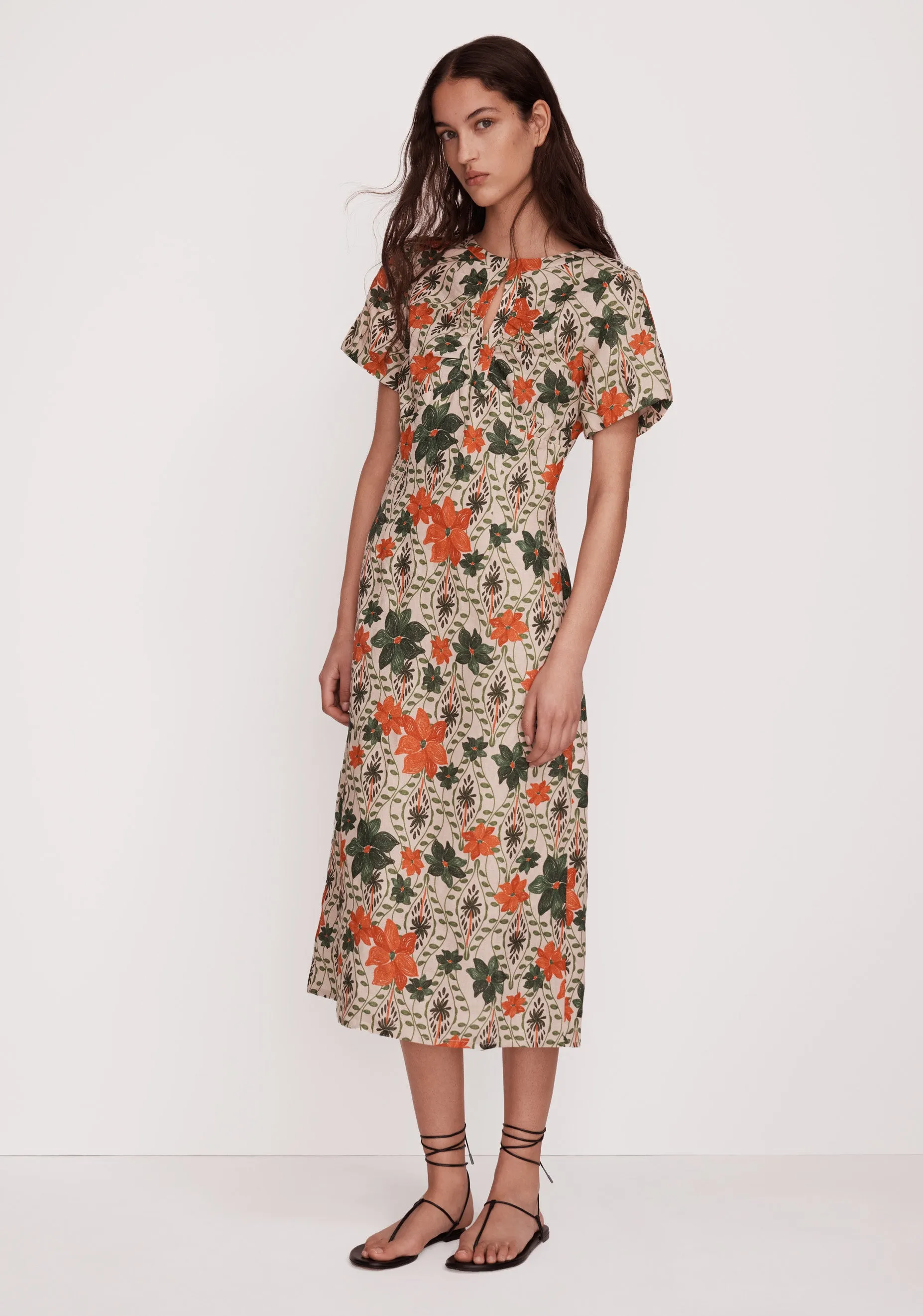 Solaria S/S Midi Dress_Print