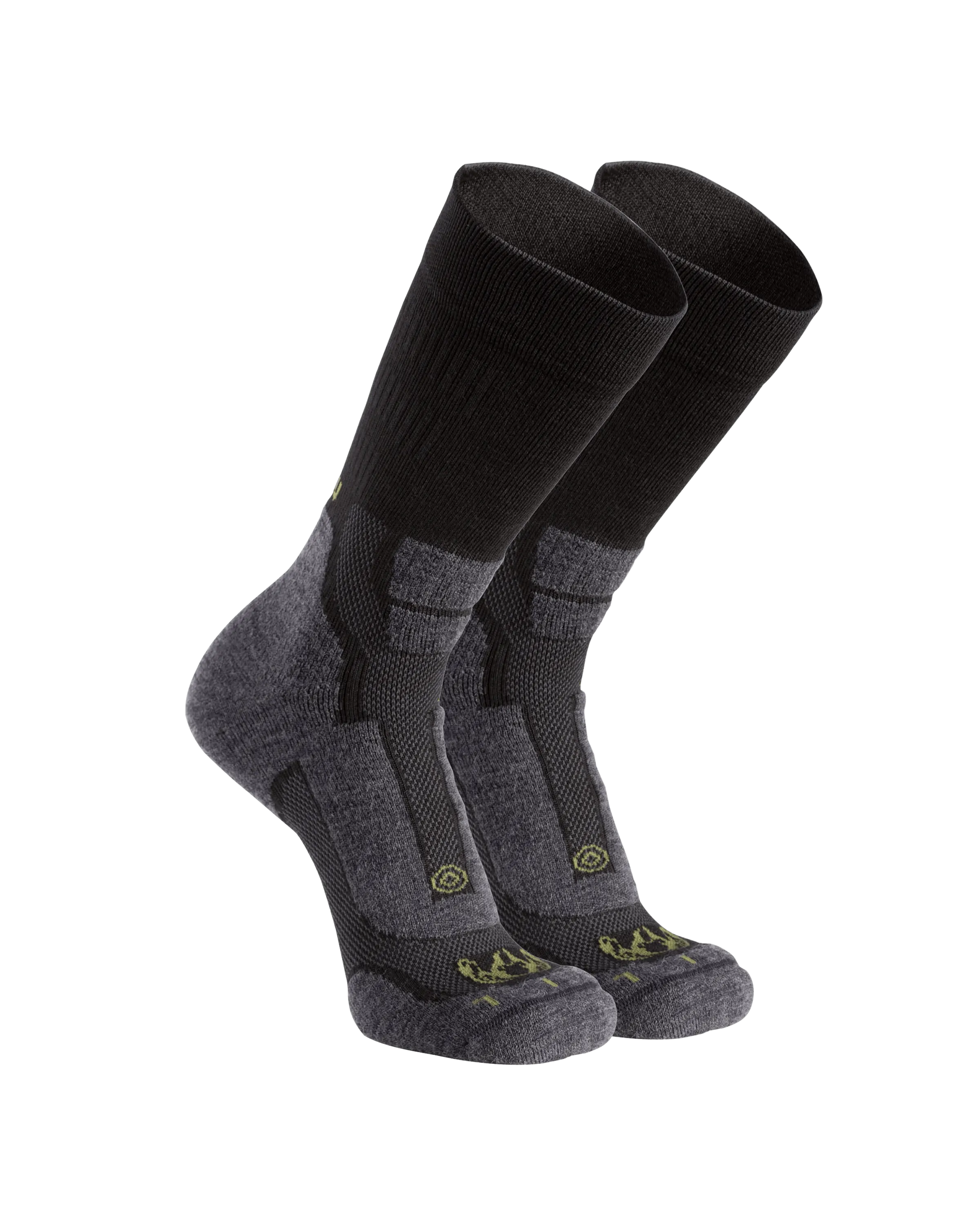 StrongWool Hybrid Crew Sock 2-Pair Pack | Grey Green