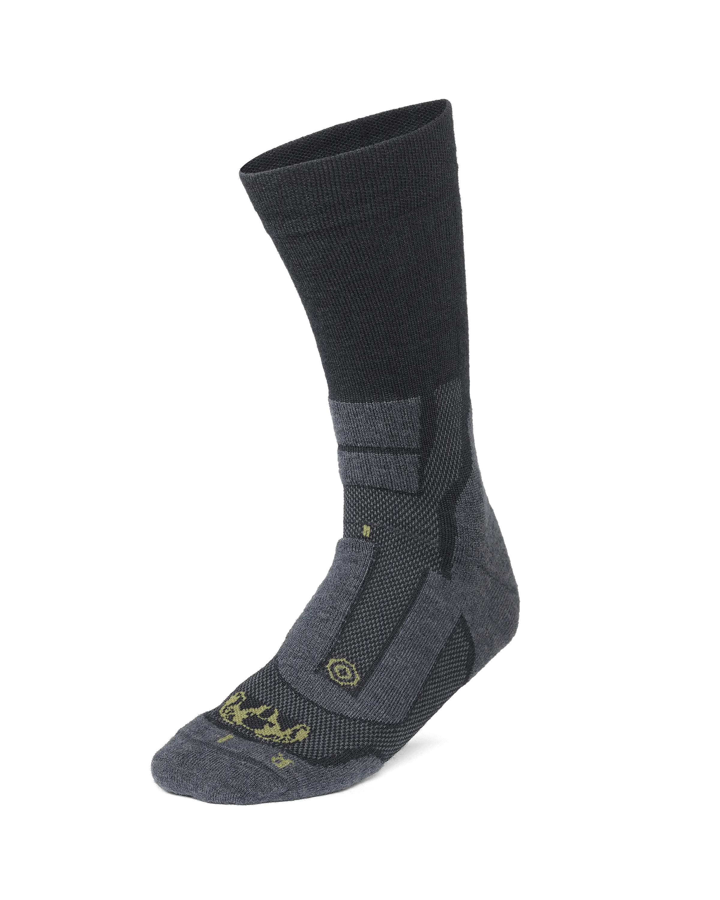 StrongWool Hybrid Crew Sock 2-Pair Pack | Grey Green