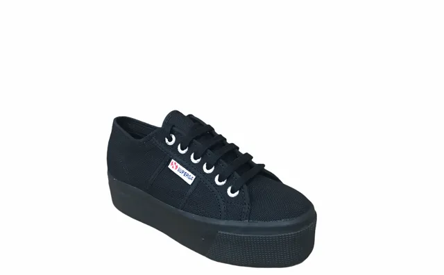 Superga scarpa sneakers da donna con zeppa 2790 Cotw Linea Up and Down S9111LW 996 nero