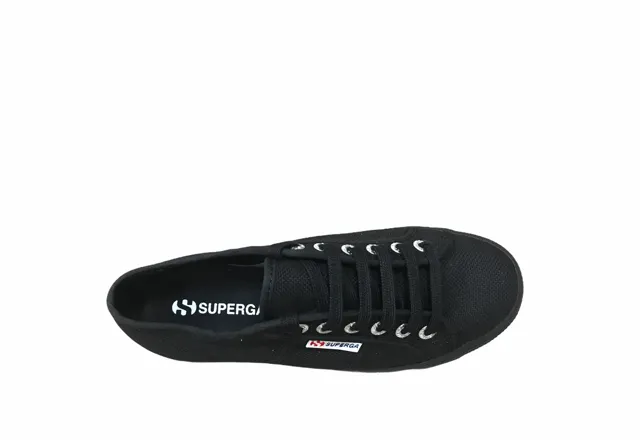 Superga scarpa sneakers da donna con zeppa 2790 Cotw Linea Up and Down S9111LW 996 nero