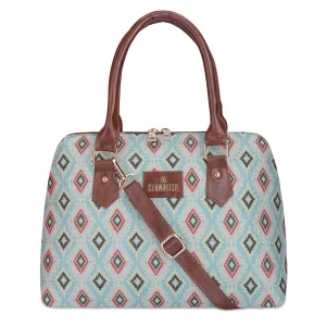 THE CLOWNFISH Montana Series Handbag for Women Office Bag Ladies Purse Shoulder Bag Tote For Women College Girls (Sky Blue- Diamond)