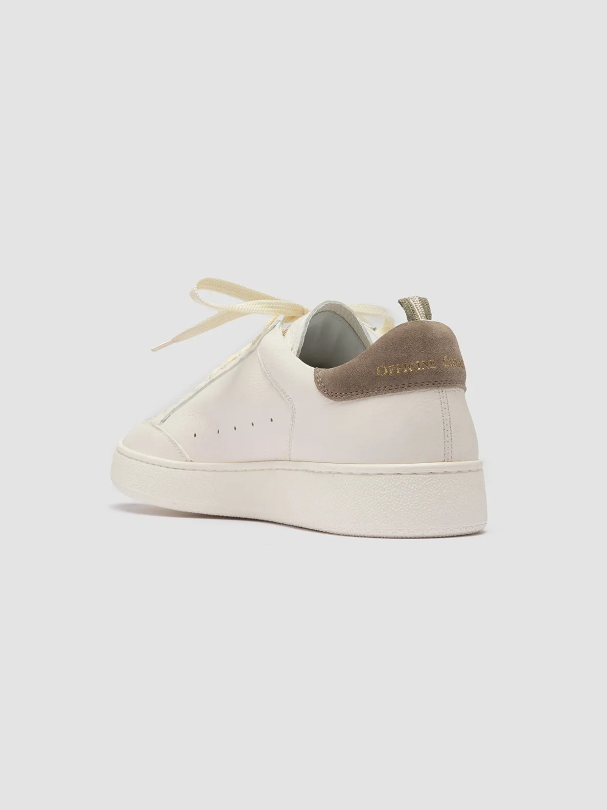 THE DIME 001 - White Suede Low Top Sneakers