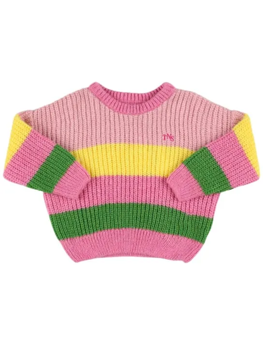 The New Society   Striped acrylic blend knit sweater 