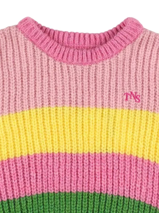 The New Society   Striped acrylic blend knit sweater 