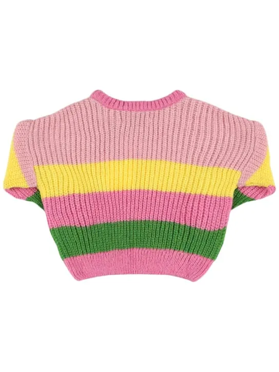 The New Society   Striped acrylic blend knit sweater 