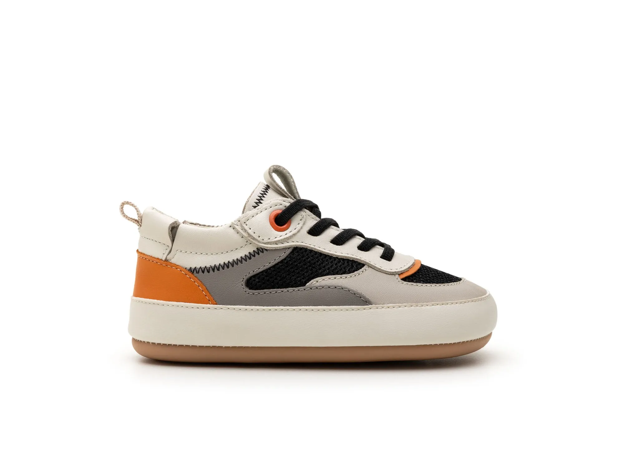 Tip Toey Joey Boy's Step Casual Shoes - Tapioca / Aluminum / Tangerine