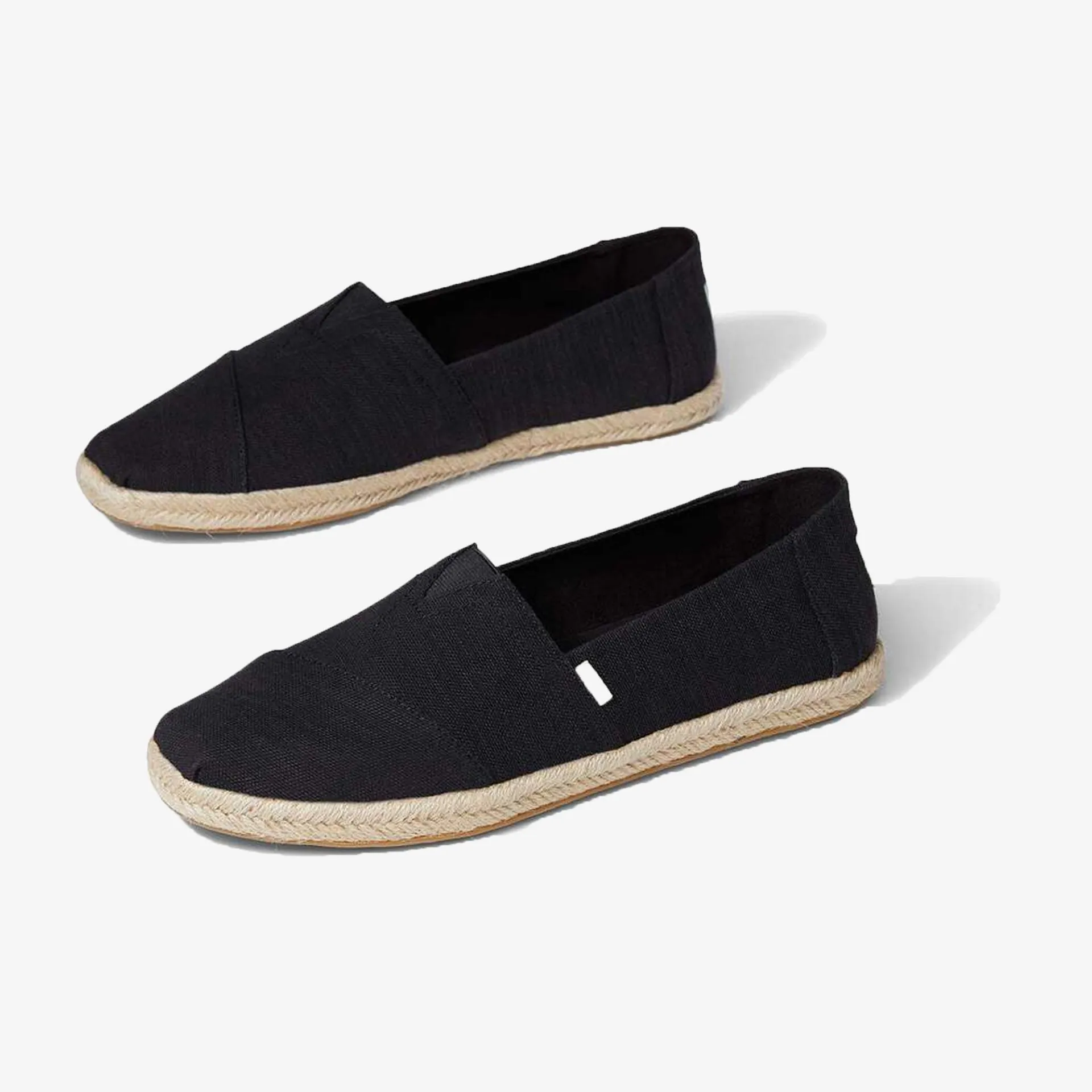 Toms | ESPADRILLE ALPARGATA  { BLACK SLUBBY