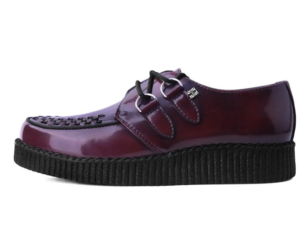 T.U.K BURGUNDY RUB OFF TUKSKIN LOW SOLE CREEPER