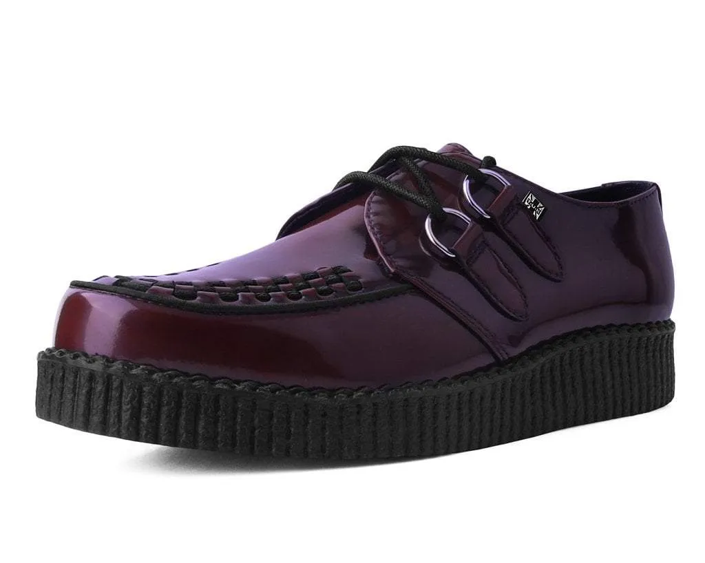 T.U.K BURGUNDY RUB OFF TUKSKIN LOW SOLE CREEPER