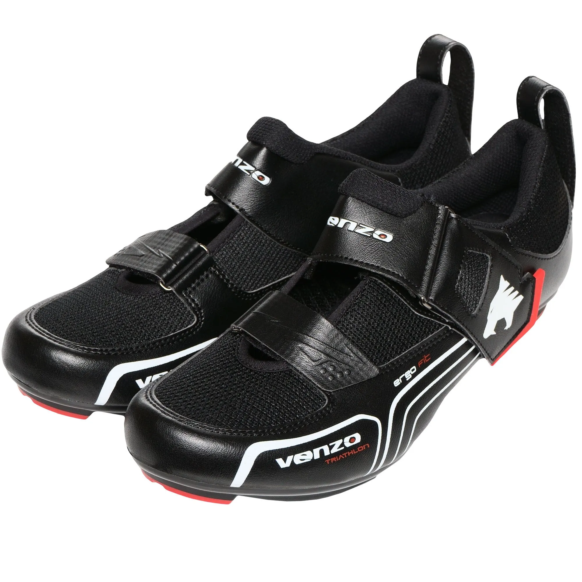 Venzo Bike Bicycle Road Cycling Triathlon Shoes with Clipless Pedals and Cleats - Look ARC Delta Compatible - Size 48