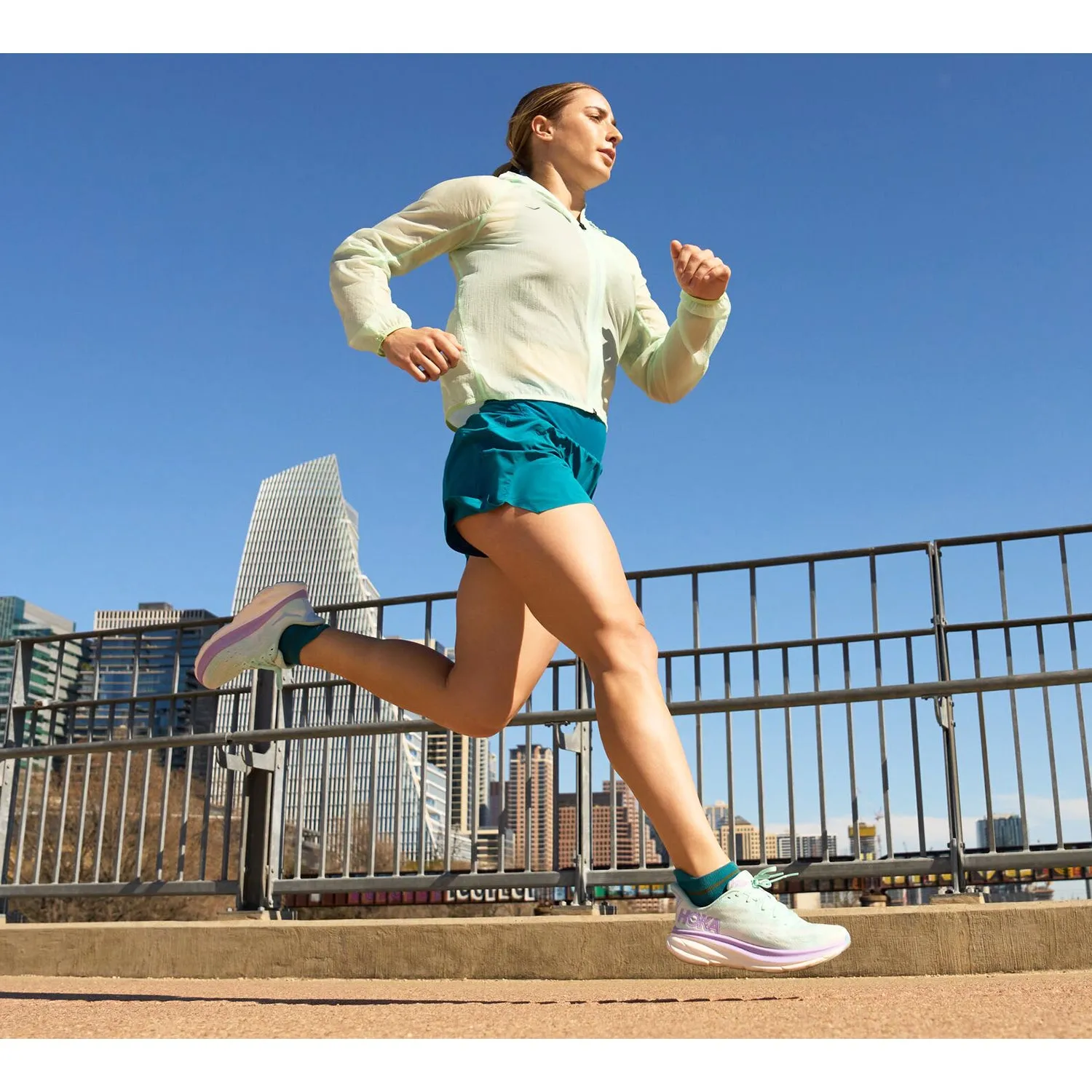 Women's Hoka Clifton 9 Sunlit Ocean/Lilac Mist Mesh