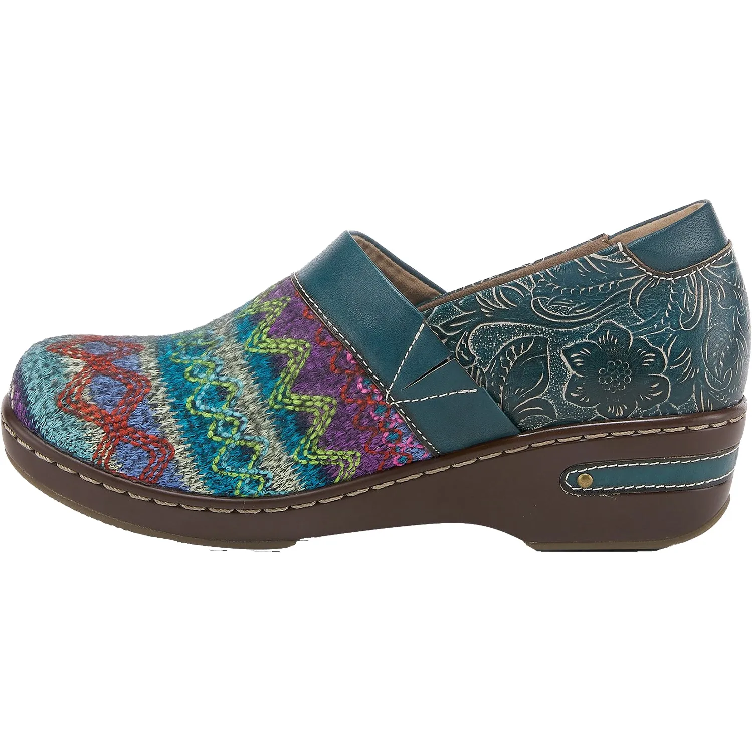 Women's L'Artiste by Spring Step Zagabank Teal Multi Leather