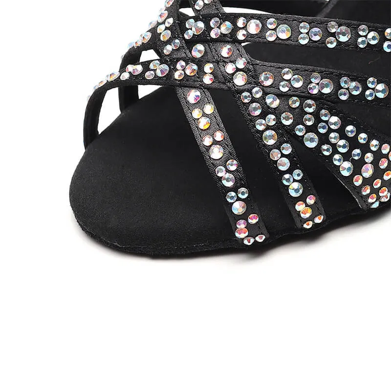 Women's Rhinestones  Cross Strap Latin Dance Shoes