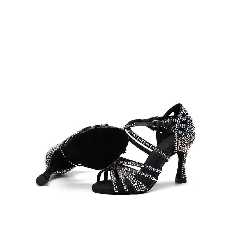 Women's Rhinestones  Cross Strap Latin Dance Shoes