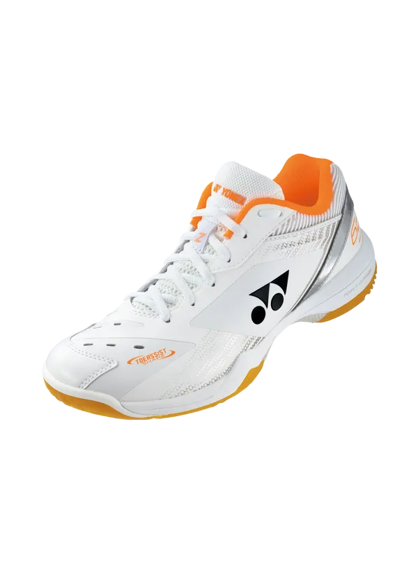 Yonex Power Cushion 65 Z3 Wide Badminton Shoes (White/Orange)