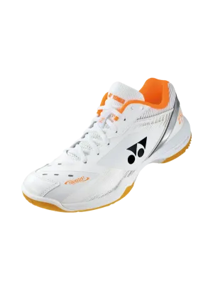 Yonex Power Cushion 65 Z3 Wide Badminton Shoes (White/Orange)