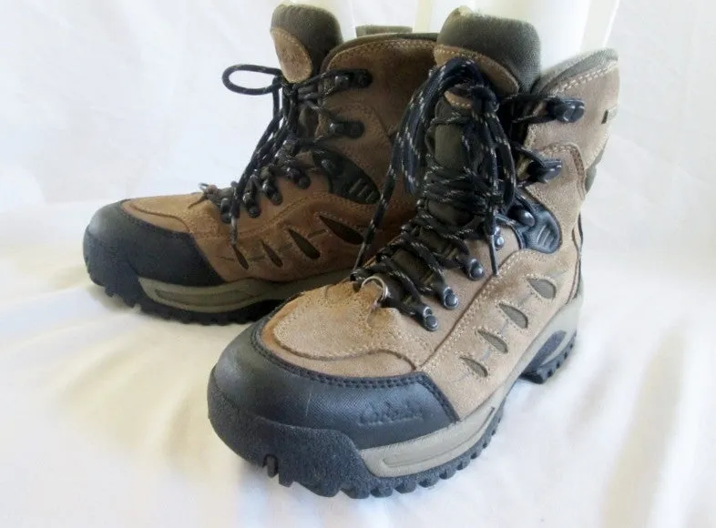 Youth Boys CABELA'S Waterproof Field Boot Leather HIKING Shoes Trek BROWN 6 Insulated