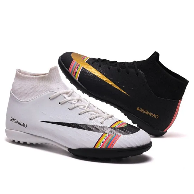 ZHENZU Outdoor Men Boys Soccer Shoes Football Boots